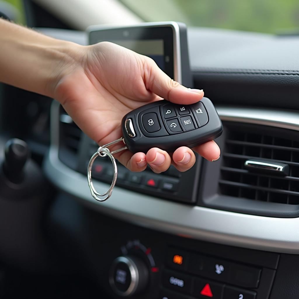 Testing the functionality of the key fob after battery replacement