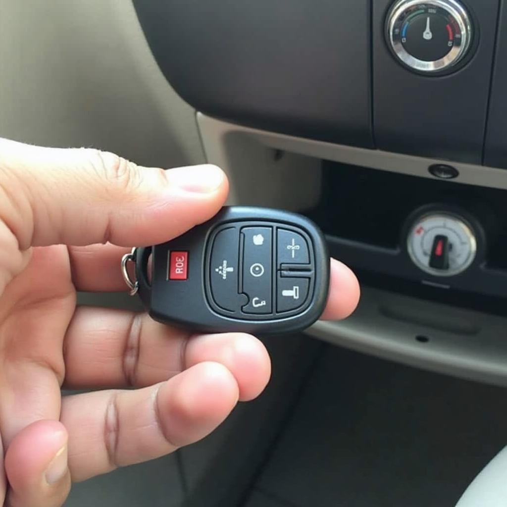 Testing the key fob function after battery replacement