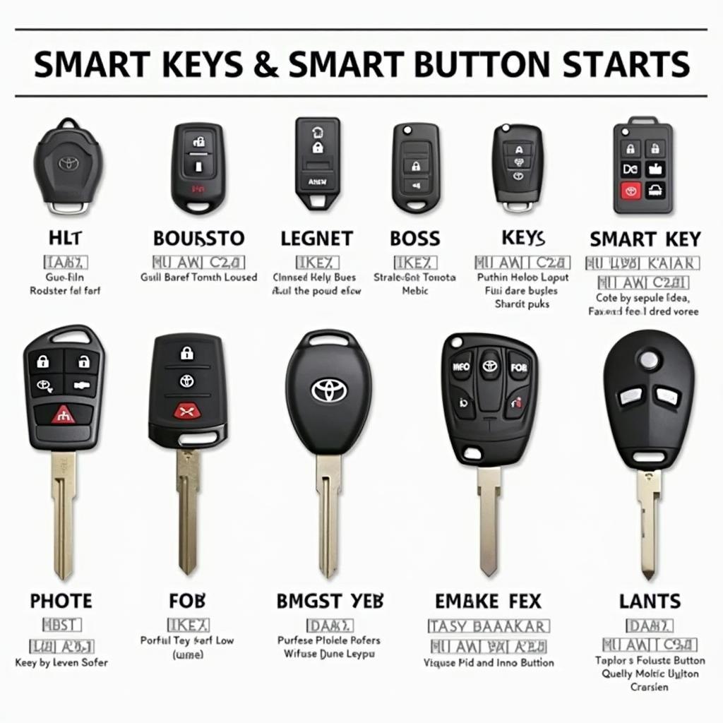 Different Types of Toyota Key Fobs