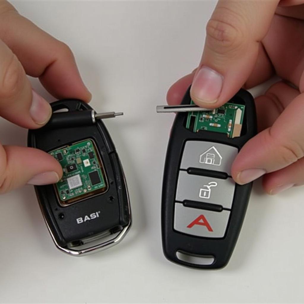 Transferring internal components of a Volvo Key Fob