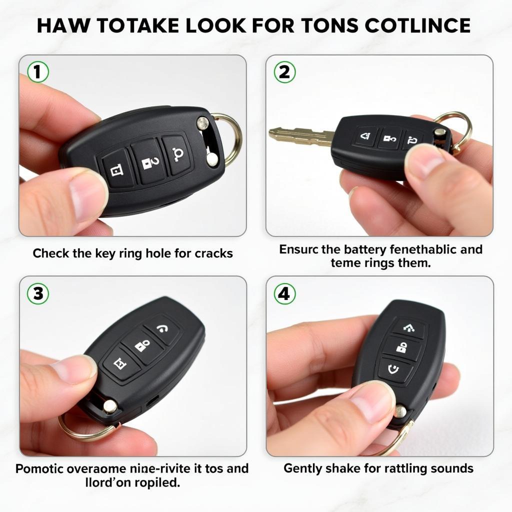 Inspecting a Volvo Key Fob for Loose Parts