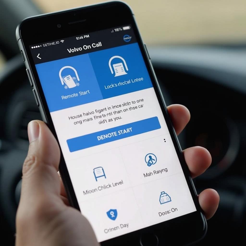 Volvo Remote Start using a Phone App