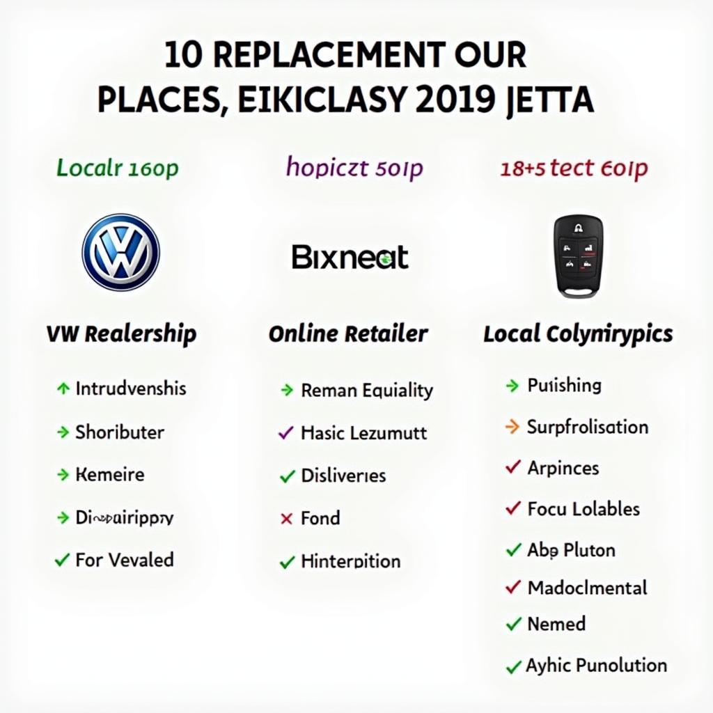 VW Jetta Key Fob Replacement Options