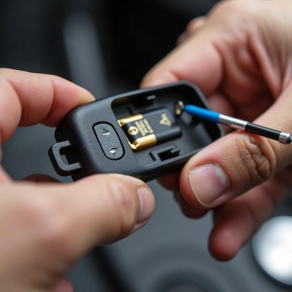 Replacing the battery in a VW Passat key fob