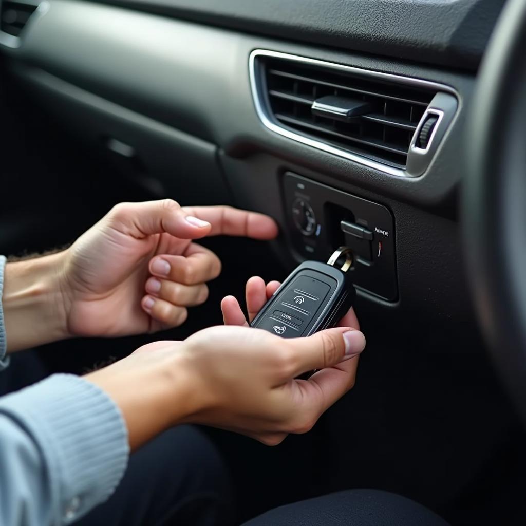 Nissan Altima Key Fob in Slot Starting Car