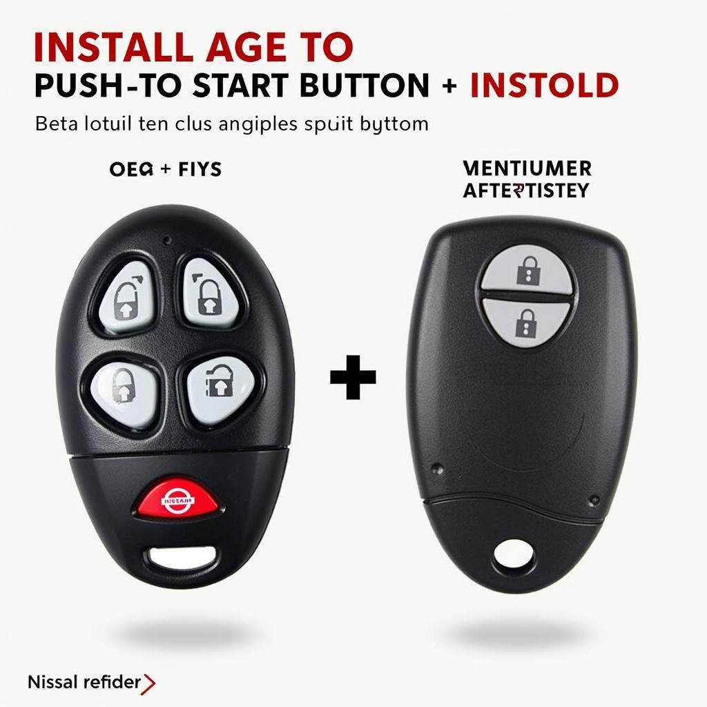 Nissan OEM Key Fob and Aftermarket Push Start