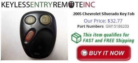 2005 Chevy Silverado key fob and vehicle