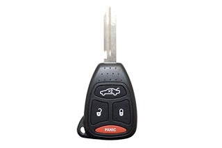 2005 Jeep Grand Cherokee key fob remote used for keyless entry and remote start systems, programming instructions provided.