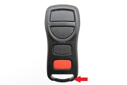 2005 Nissan Altima Key Fob Remote with Part Number 91LP0143 KBRASTU15 and FCC ID faded-2T for programming guide