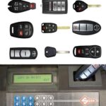 Technician expertly programming car key fobs and remotes with specialized tools.