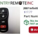 2007 Infiniti G35 Key Fob Programming Guide - Keyless Entry Remote Fob