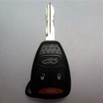 2005 Dodge Magnum key fob programming guide, remote with buttons for lock, unlock, and panic.